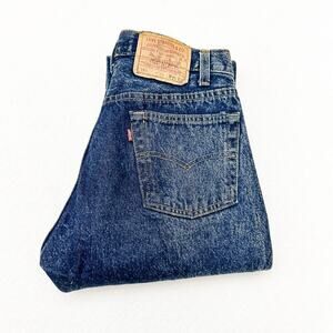 Levi's 501 Vintage Button Fly Acid Dark Wash Denim Jeans Size 29 x 32 80's Grail